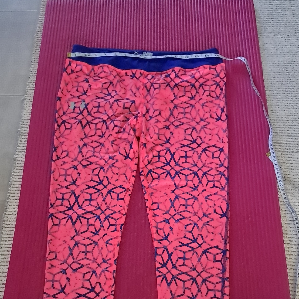 Under Armour Blue and Pink ColdGear Leggings